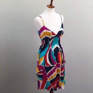 aqua • multi-color spaghetti strap dress